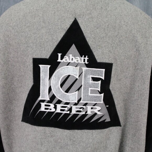 Vintage Beer Jacket - Labatt Ice Letterman Jacket - Men's Large - Picture 6 of 9